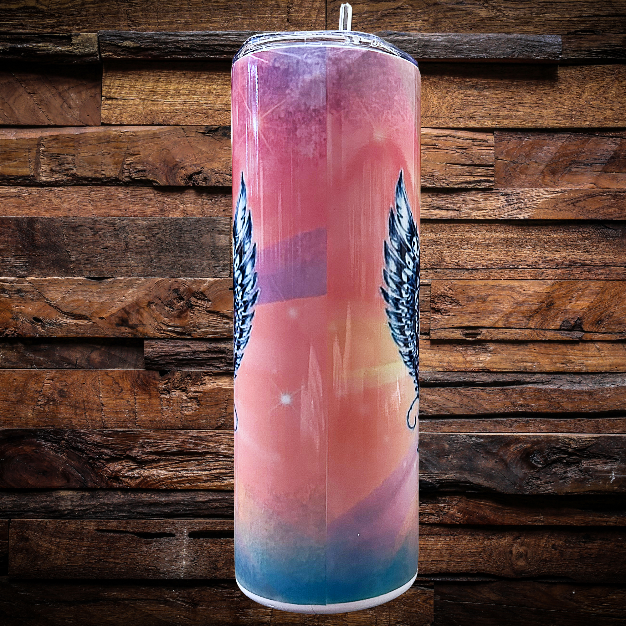 "Harley Wings and Roses" Tumbler 20 oz Stainless Steel Insulated